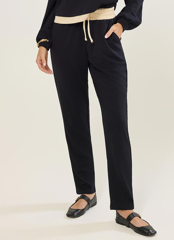 Calca Comfy Bicolor Preto