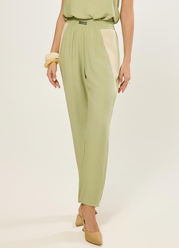 Calca Comfy Bicolor Verde Safari
