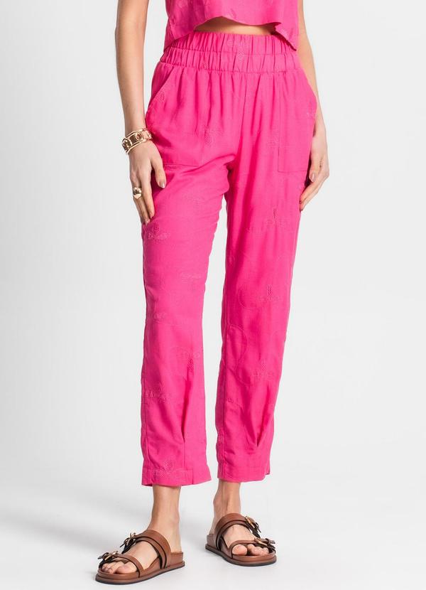 Calça de Linho Feminina Rosa