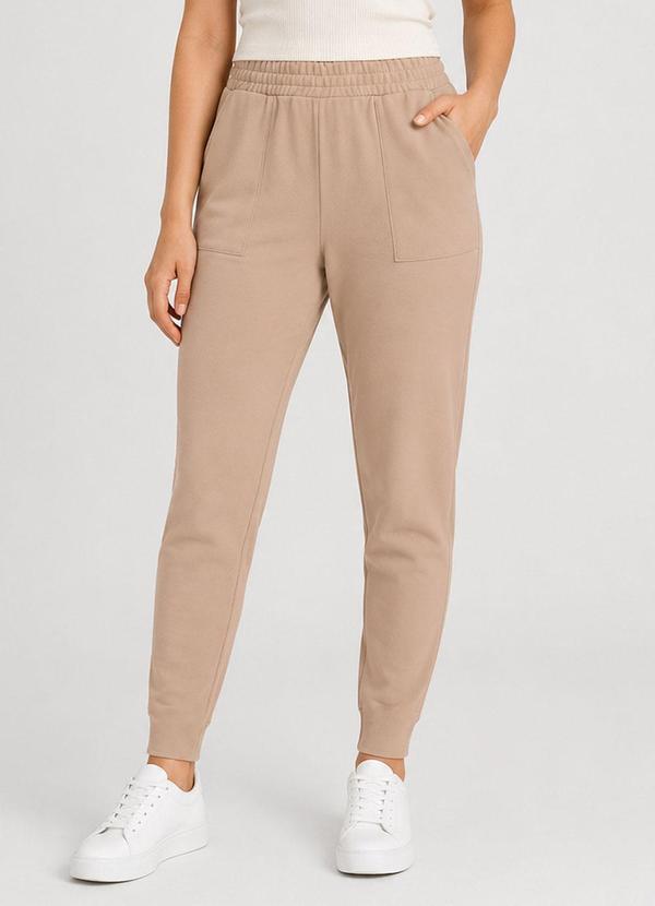 Calça Feminina em Moletom com Bolso Marrom