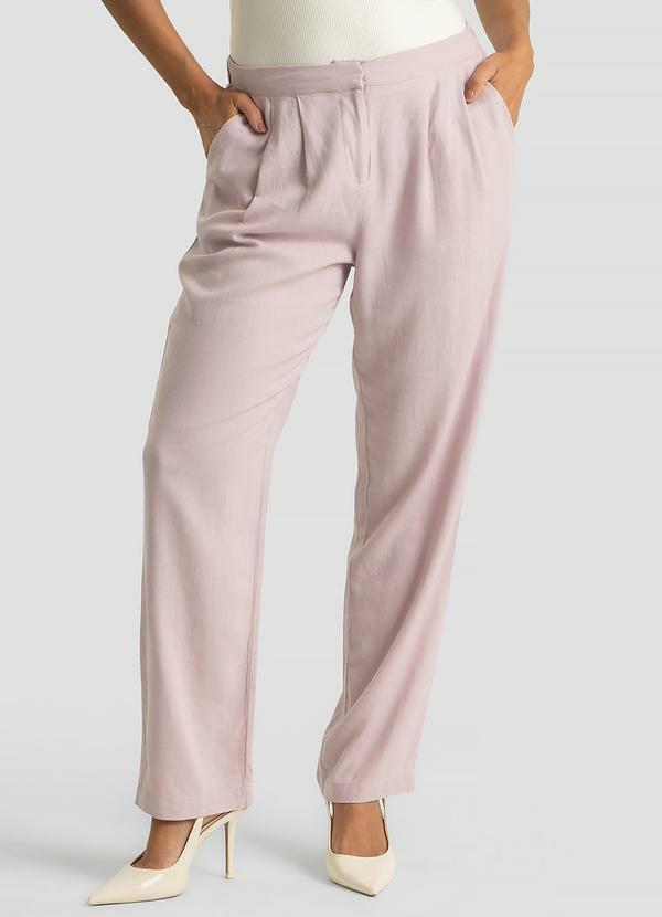 Calça Feminina em Viscolinho Lilás