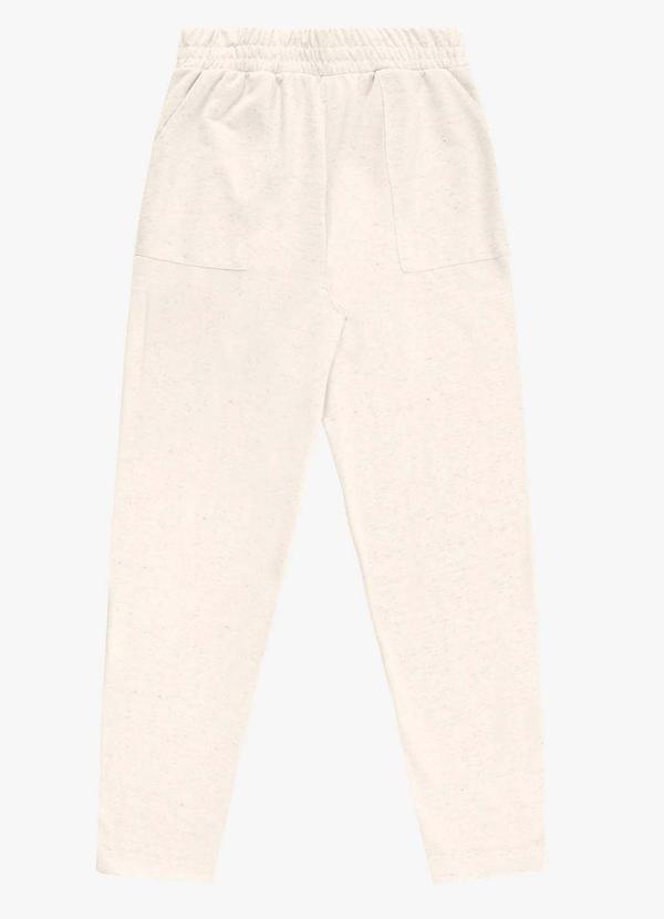 Calça Feminina Moletinho Maquinetado Branco