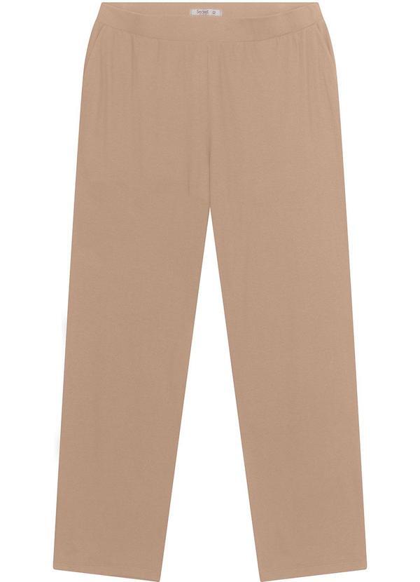 Calça Feminina Plus Size em Molecotton Marrom