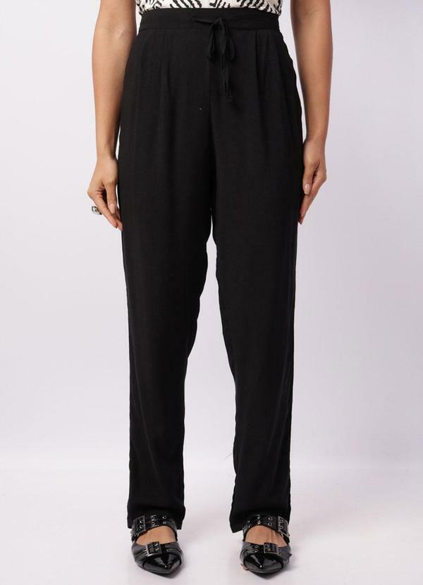 Calça Feminina Viscose Reta Preta