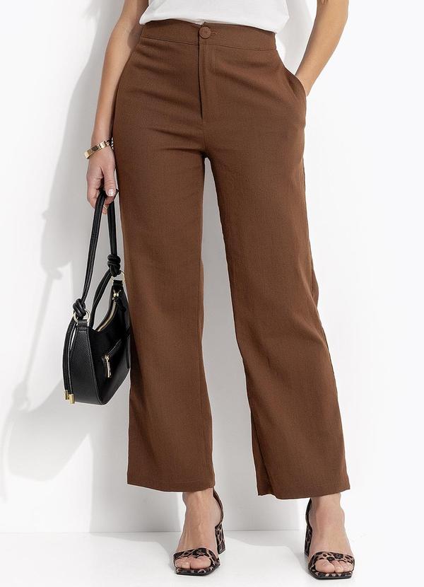 Calça Marrom em Linho