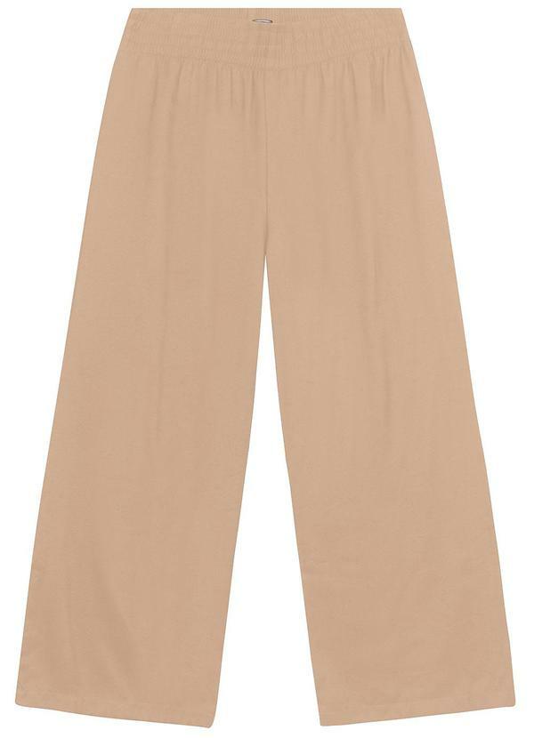 Calça Pantalona Plus Size Bege