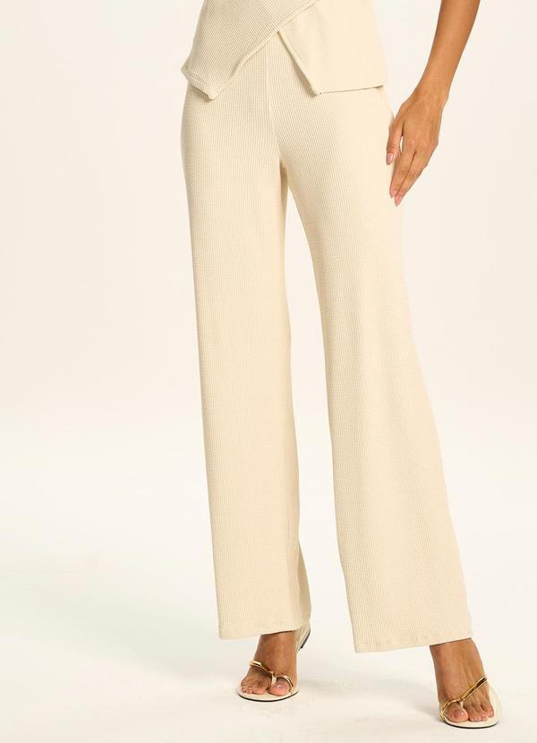 Calça Reta com Cintura Alta Branco