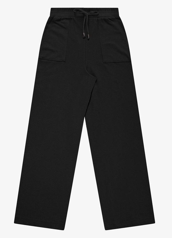Calça Reta em Malhão Fruit Preto