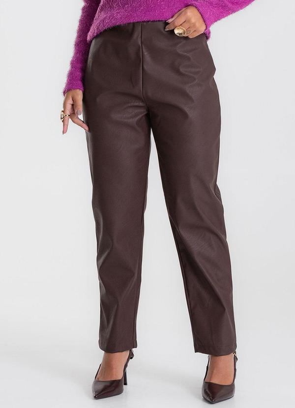 Calça Sintético Feminino Marrom