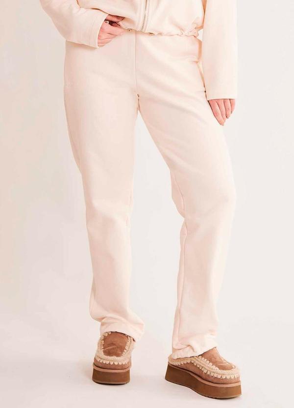 Calça Soft em Moletom Felpado Branco