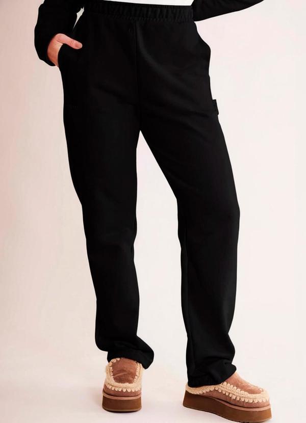 Calça Soft em Moletom Felpado Preto