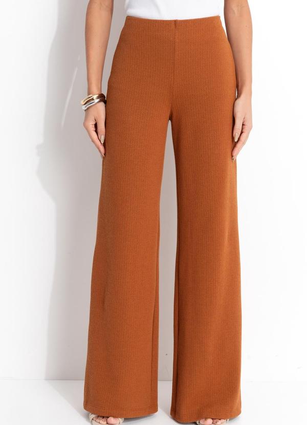 Calça Texturizada Marrom
