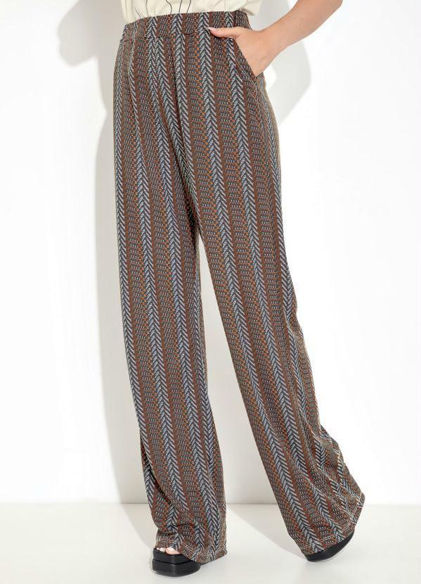 Vista 2 Calça Texturizada Preto com Bolsos Funcionais Moda Pop Moda Pop