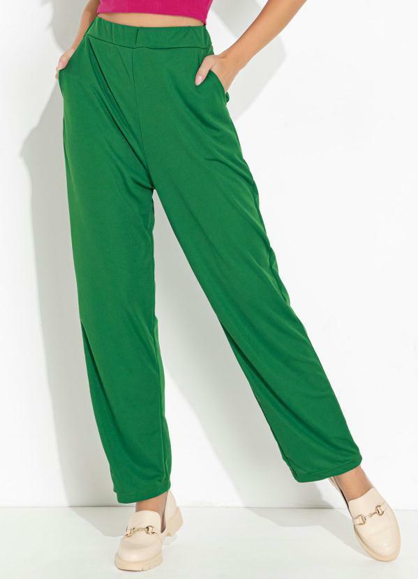 Vista 2 Calça Verde Bandeira com Bolsos Funcionais Moda Pop Moda Pop