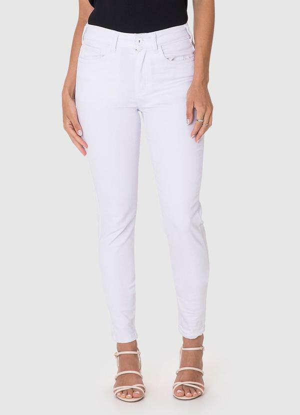 Calça Skinny Sarja Stretch Branco