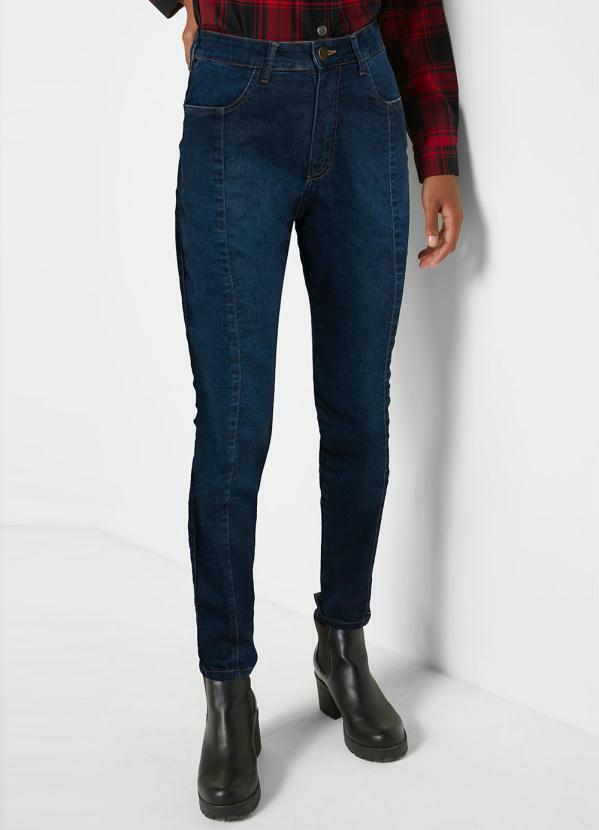 Calça Skinny Jeans Escuro