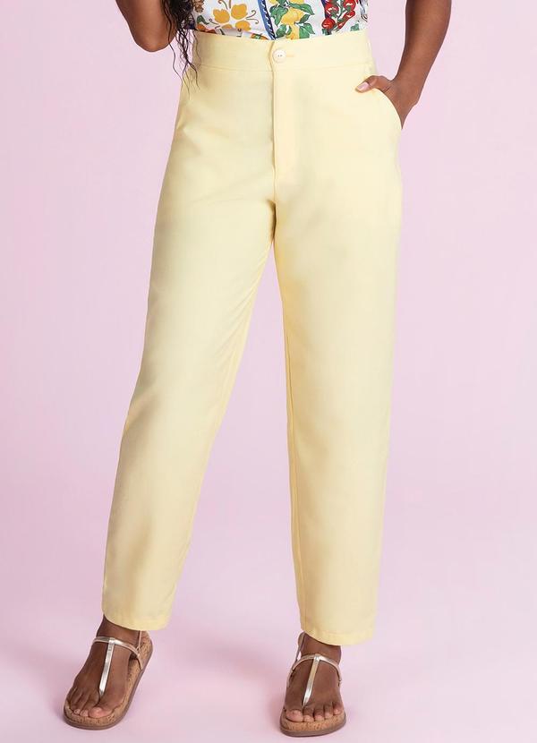 Calça Alfaiataria Amarelo