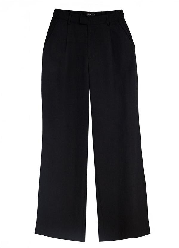 Calça Alfaiataria com Pregas Preto