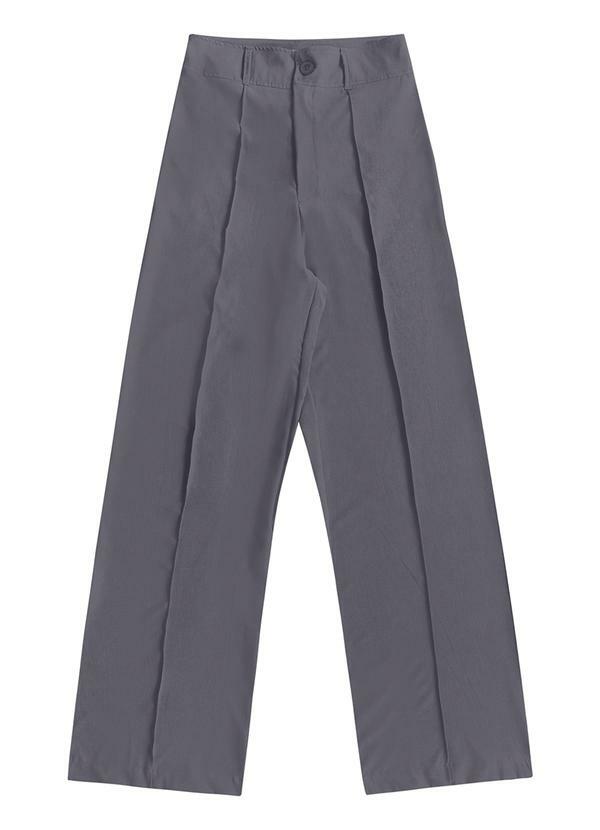Calça Alfaiataria Wide Cinza