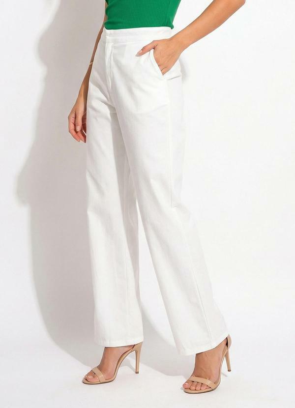 Vista 2 Calça Reta Off White Colcci Colcci