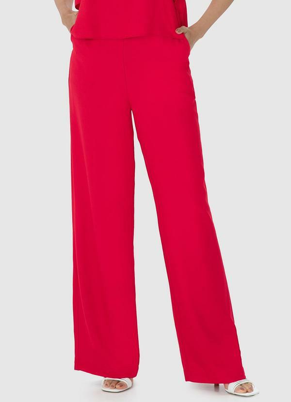 Calça Rosa Alfaiataria em Crepe