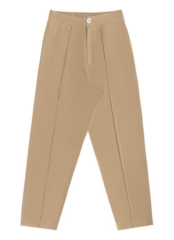 Calça Viscose Lisa Bege