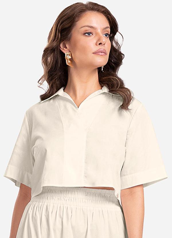 Camisa Cropped Bege
