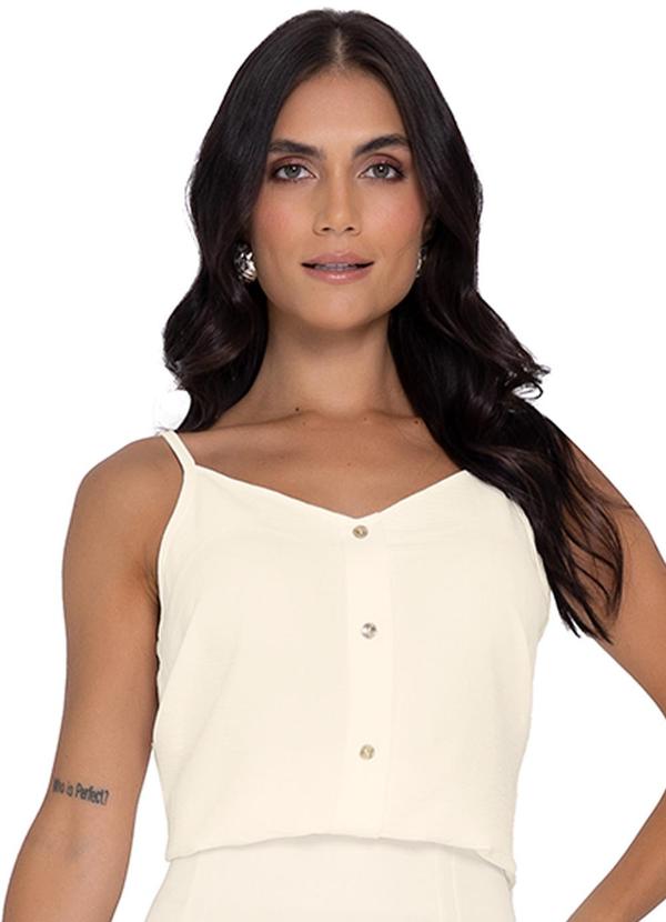 Vista 2 Camisa Feminina com Botões em Air Flow Bege Rovitex Rovitex