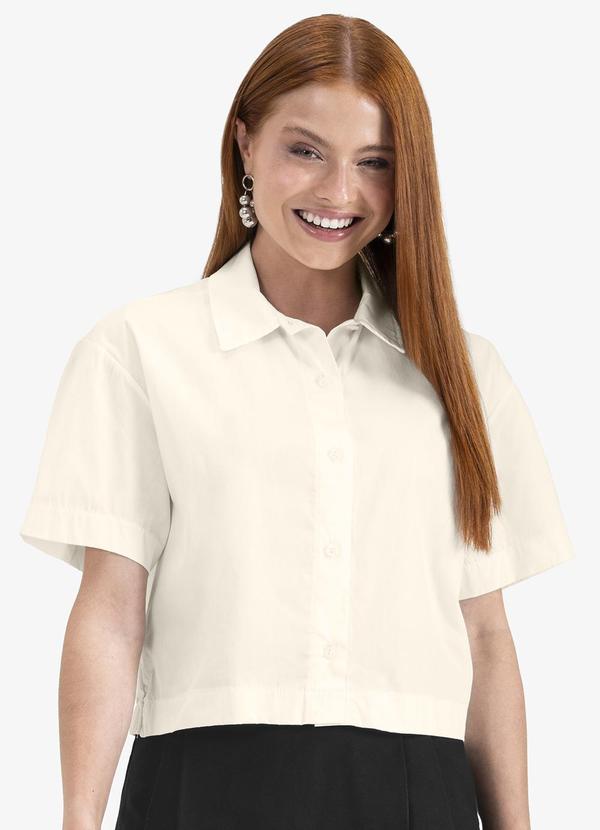 Camisa Feminina Tricoline Bege