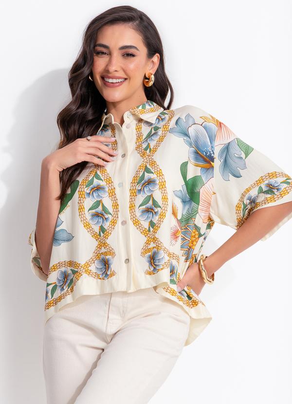 Camisa Lenço Jardim Real Bege