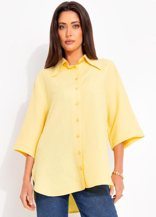 Camisa Viscolinho Amarelo