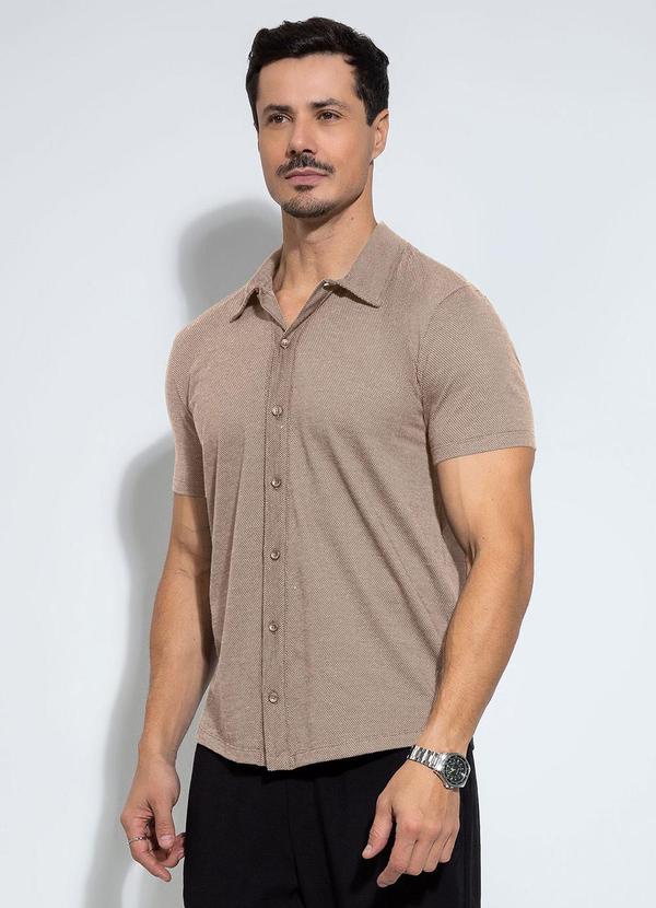 Camiseta em Malha Marrom