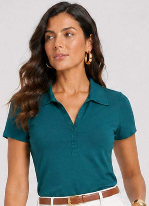 Polo Cotton Básica Feminina Verde