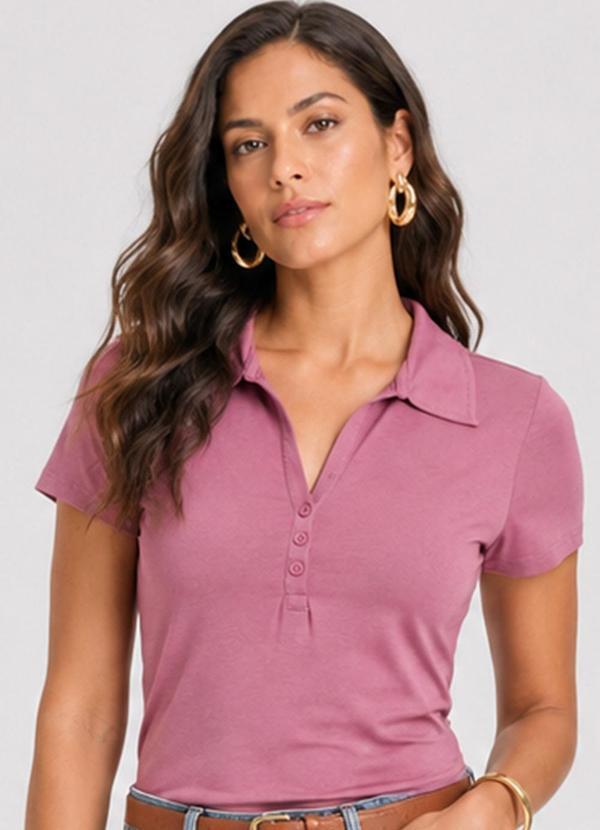 Polo Cotton Básica Feminina Vermelho