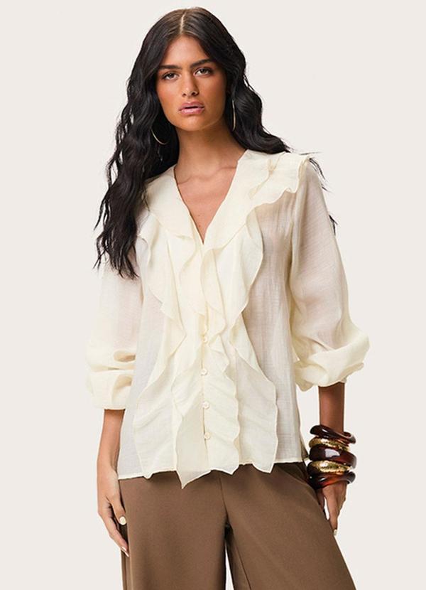 Camisa Babados Liocel Off White