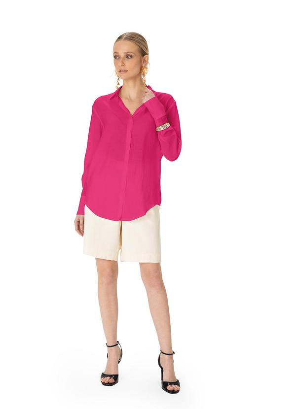 Camisa Básica Liocel Rosa