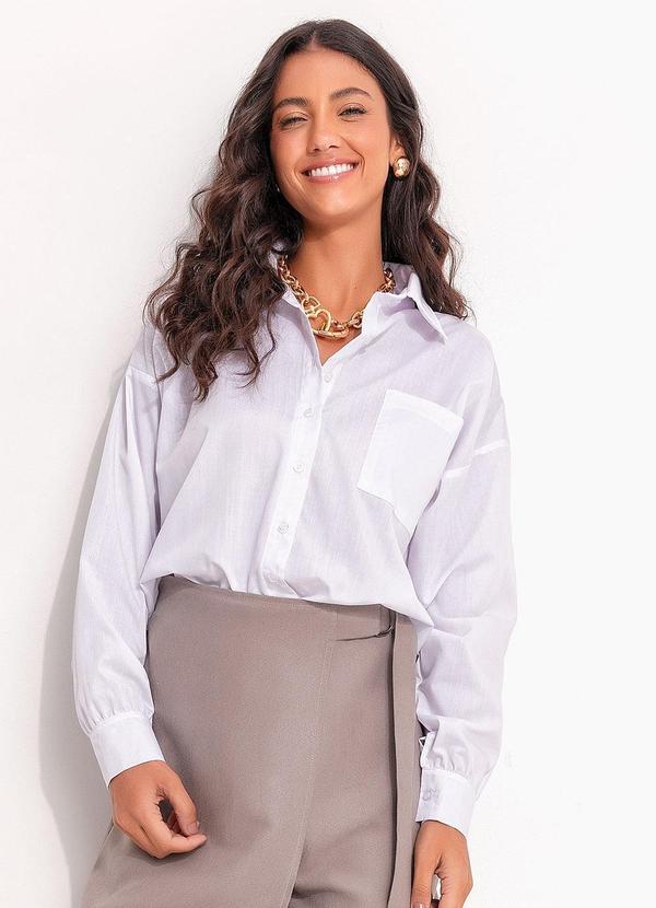 Camisa Branca em Tricoline