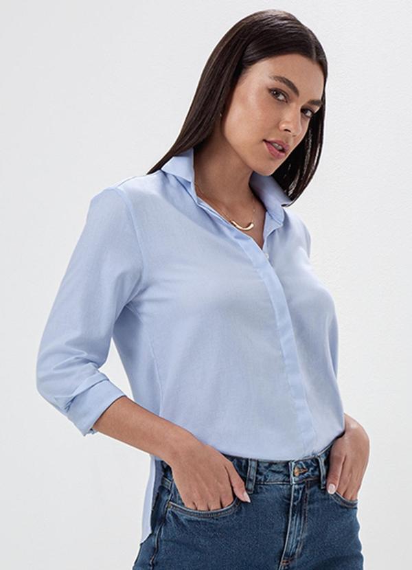 Vista 2 Camisa Comfy de Oxfordine Azul Claro Sara Principessa Principessa