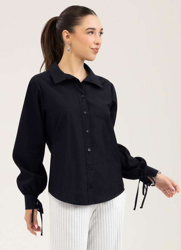 Camisa em Tricoline You Preto