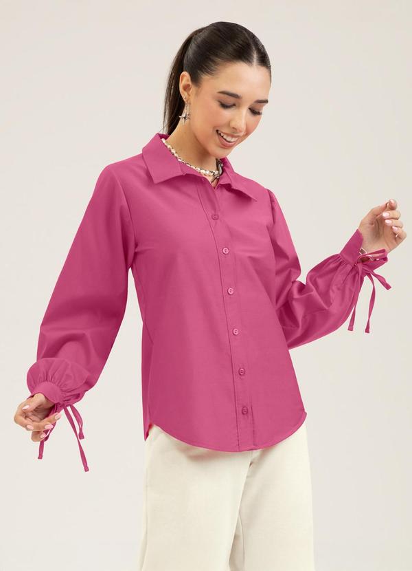 Camisa em Tricoline You Rosa