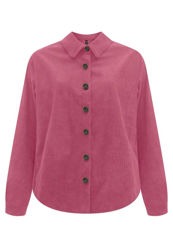 Camisa em Veludo Cotelê Vermelho