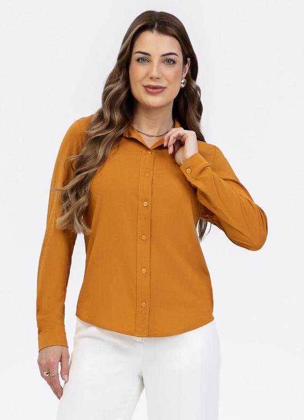Camisa em Viscose Laranja
