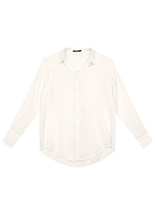 Camisa Feminina em Liocel Off White