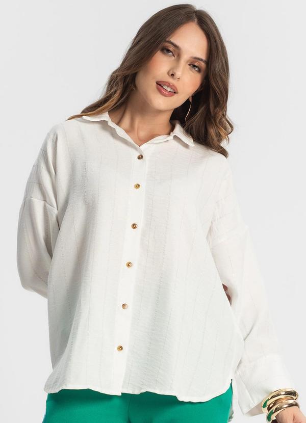 Vista 2 Camisa Feminina Manga Longa Bege Endless Endless
