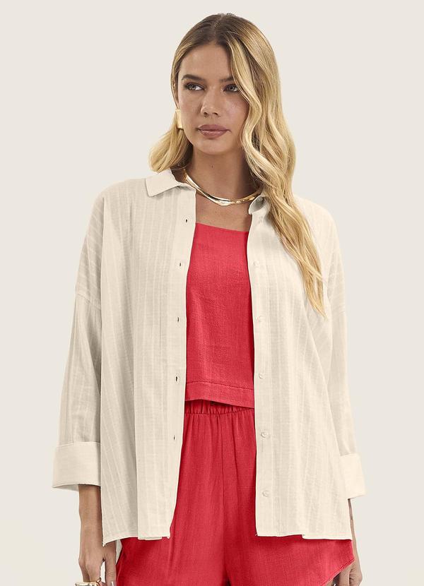 Vista 2 Camisa Feminina Manga Longa Bege Endless Endless