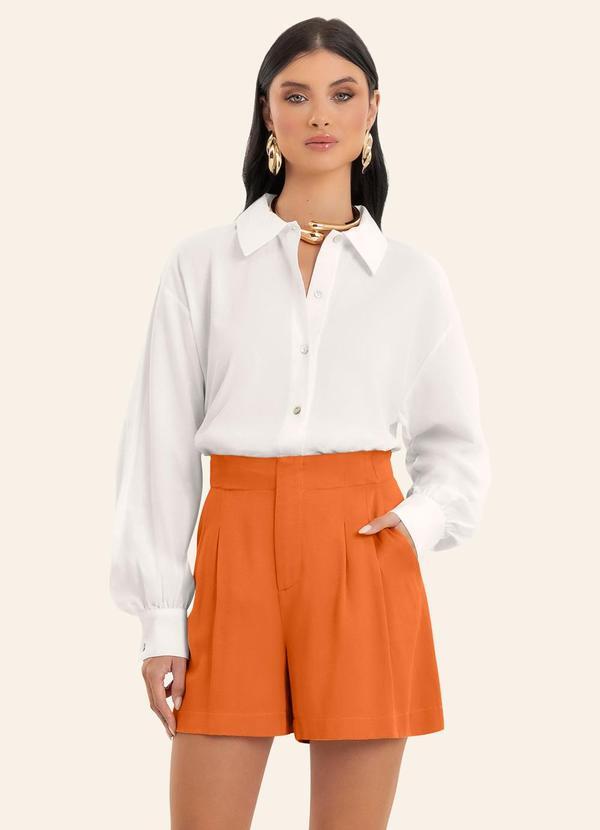 Camisa Feminina Manga Longa Bege