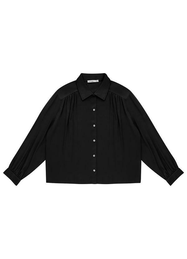 Camisa Feminina Manga Longa Preto