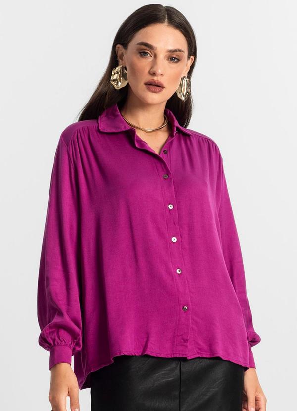 Camisa Feminina Manga Longa Roxo