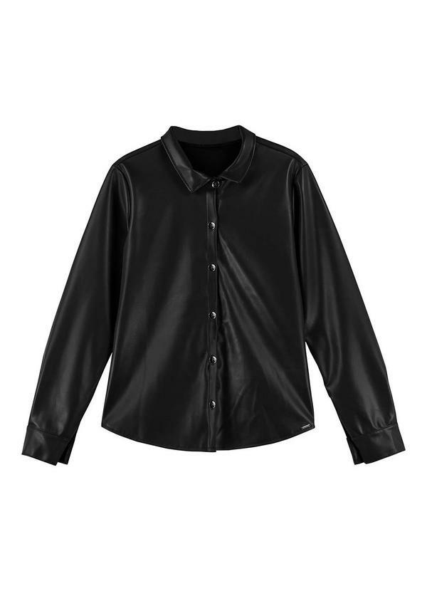 Vista 2 Camisa Feminina Preto