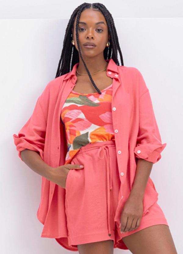 Camisa Feminina Rosa